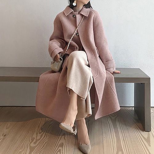 NEW Casual windbreaker women's middle school long knee length winter and spring outerwear for female students