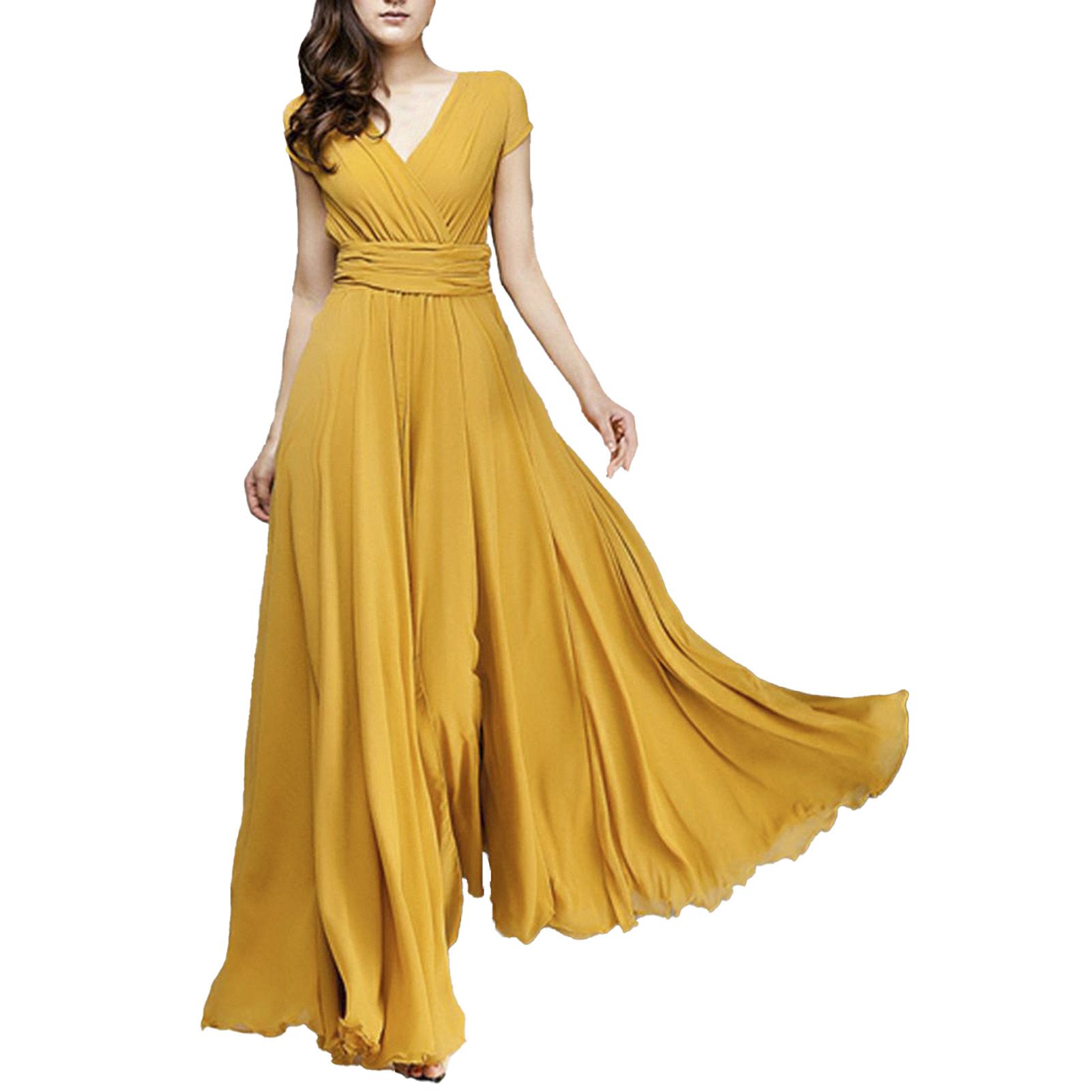 Women Dress Short Sleeve Casual Female Comforle Maxi Dress
