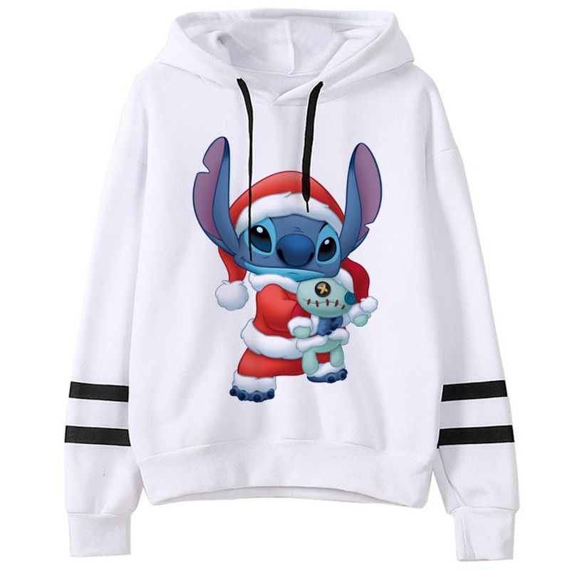 Kawaii Lilo Stitch Funny Cartoon Winter Hoodies Women Unisex Harajuku Cute Stitch Anime Sweatshirt Manga Streetwear Hoody Female