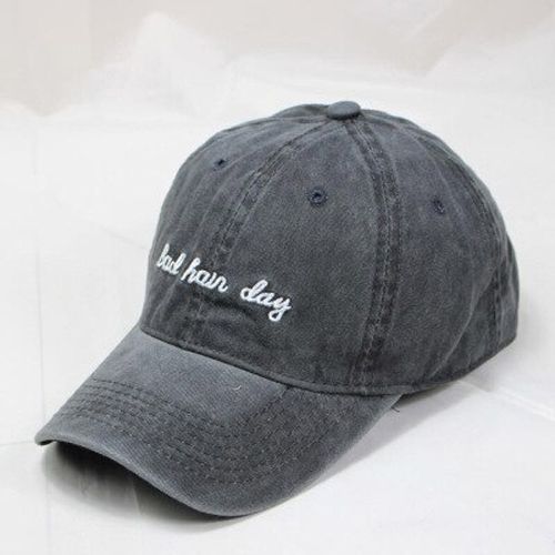 Hair Day Cap Washed Baseball Cap Women Men Hat Cap Casual Snapback Letter Dad Hat Cotton Adjustable Bone Male