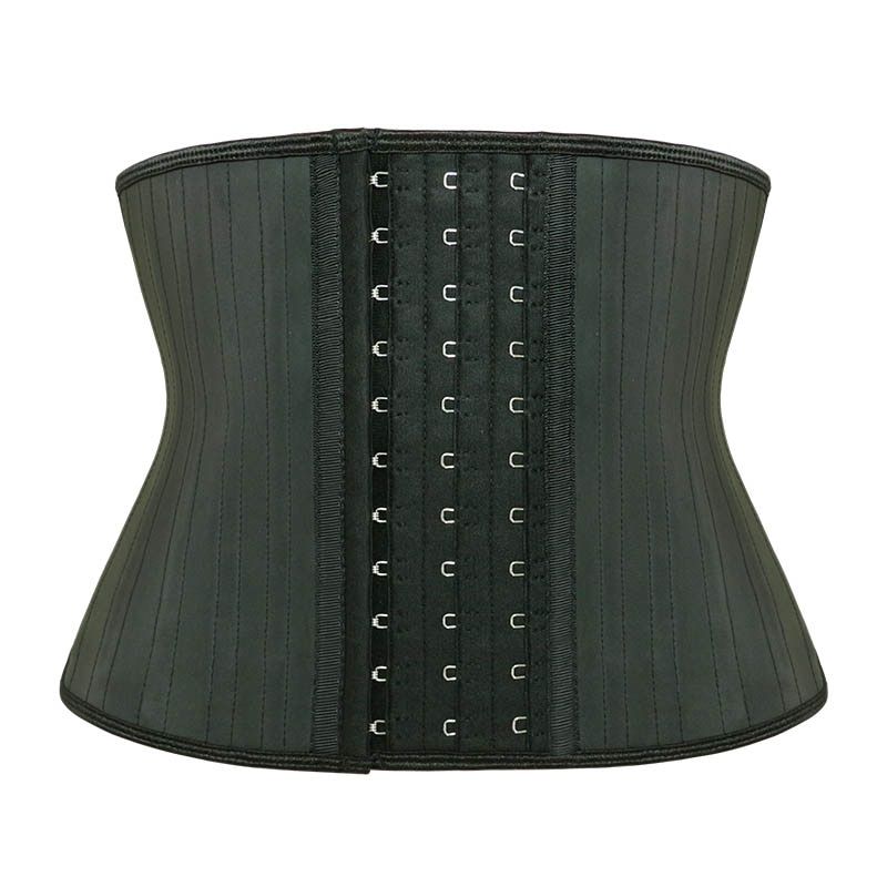 Short Torso Latex Corset Waist Trainer 25 Steel Boned Body Shaper Slimming Shapewear
