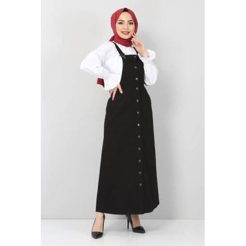 Fashionable black romper and white shirt for women