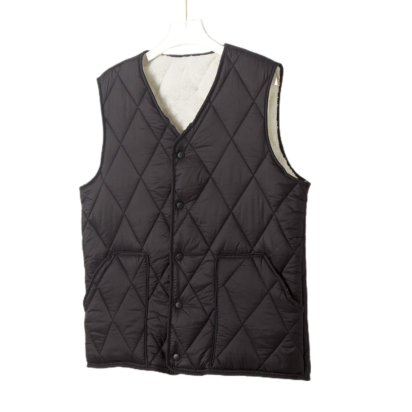 Men Waistcoat Anti-wrinkle Quilted Lining Male Vest