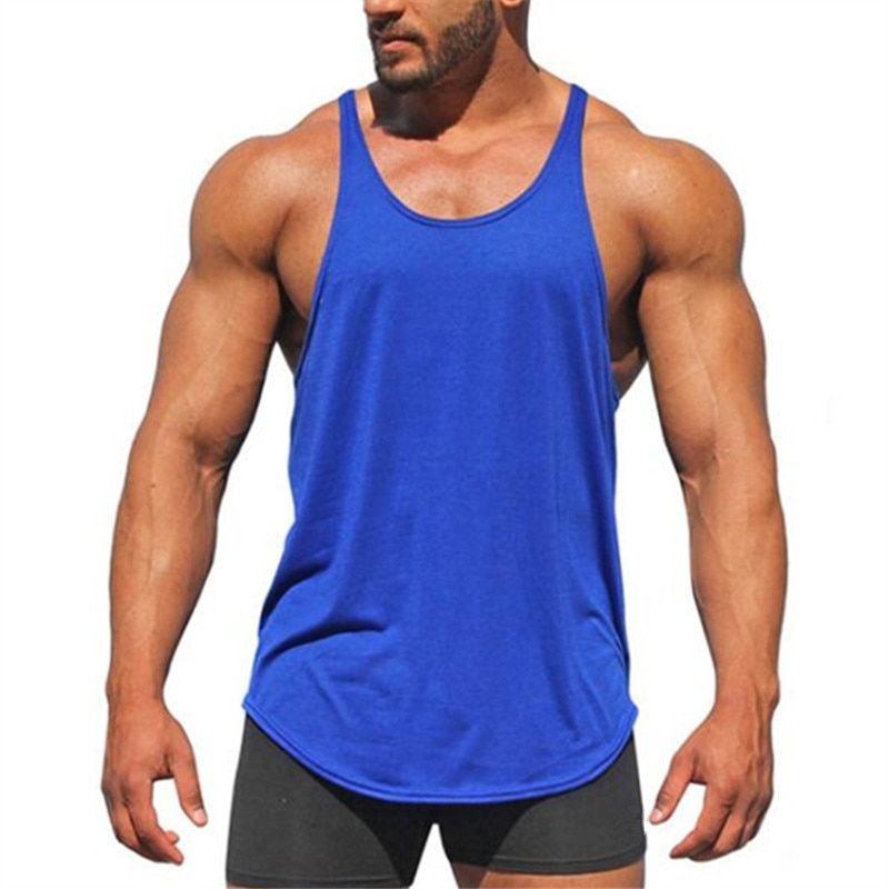 Gym Clothing Bodybuilding TaTops Men Fitness Training Sleeveless Shirt Clothing Solid Cotton Muscle Undershirt Vest Singlets