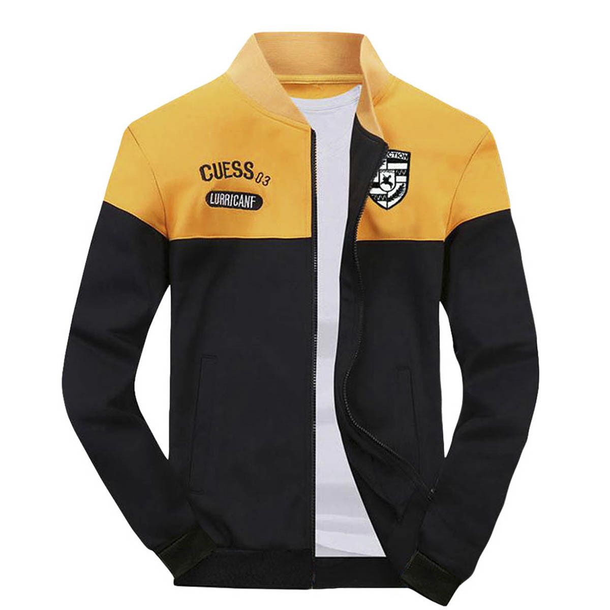 Men's Winter Jacket (ORANGE-BLACK)