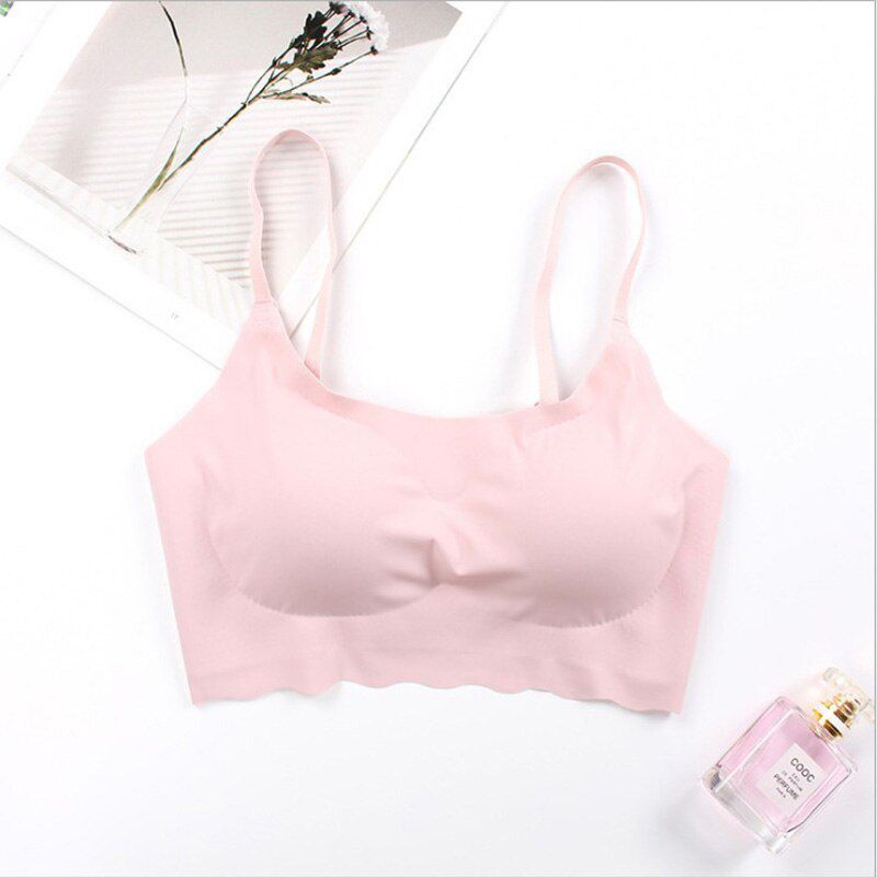 Seamless Sports Bra Female Wire Free Sports Gathering Running Shockproof Tube Top Sleeping Bra