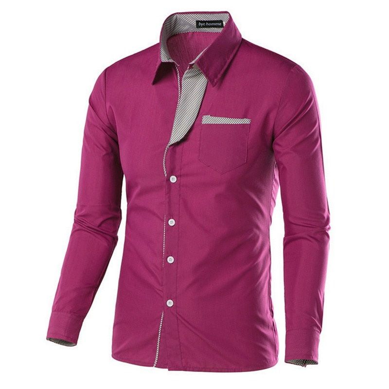 2021 New Fashion Camisa Masculina Long Sleeve Shirt Men Slim fit Design Formal Casual Brand Male Dress Shirt Size 4XL
