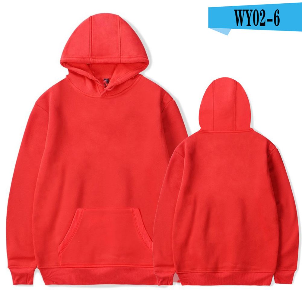 Men hickened Pullover Hoodies Long Sleeves Solid Color Loose Hooded Shirt