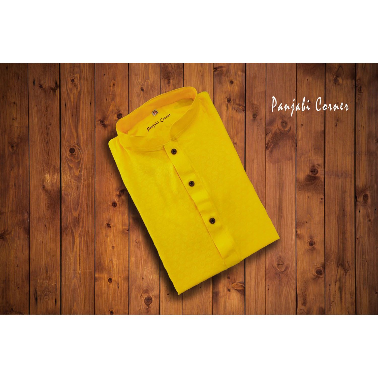 Stylish Semi Long Yellow Ball Panjabi For Men By Panjabi Corner