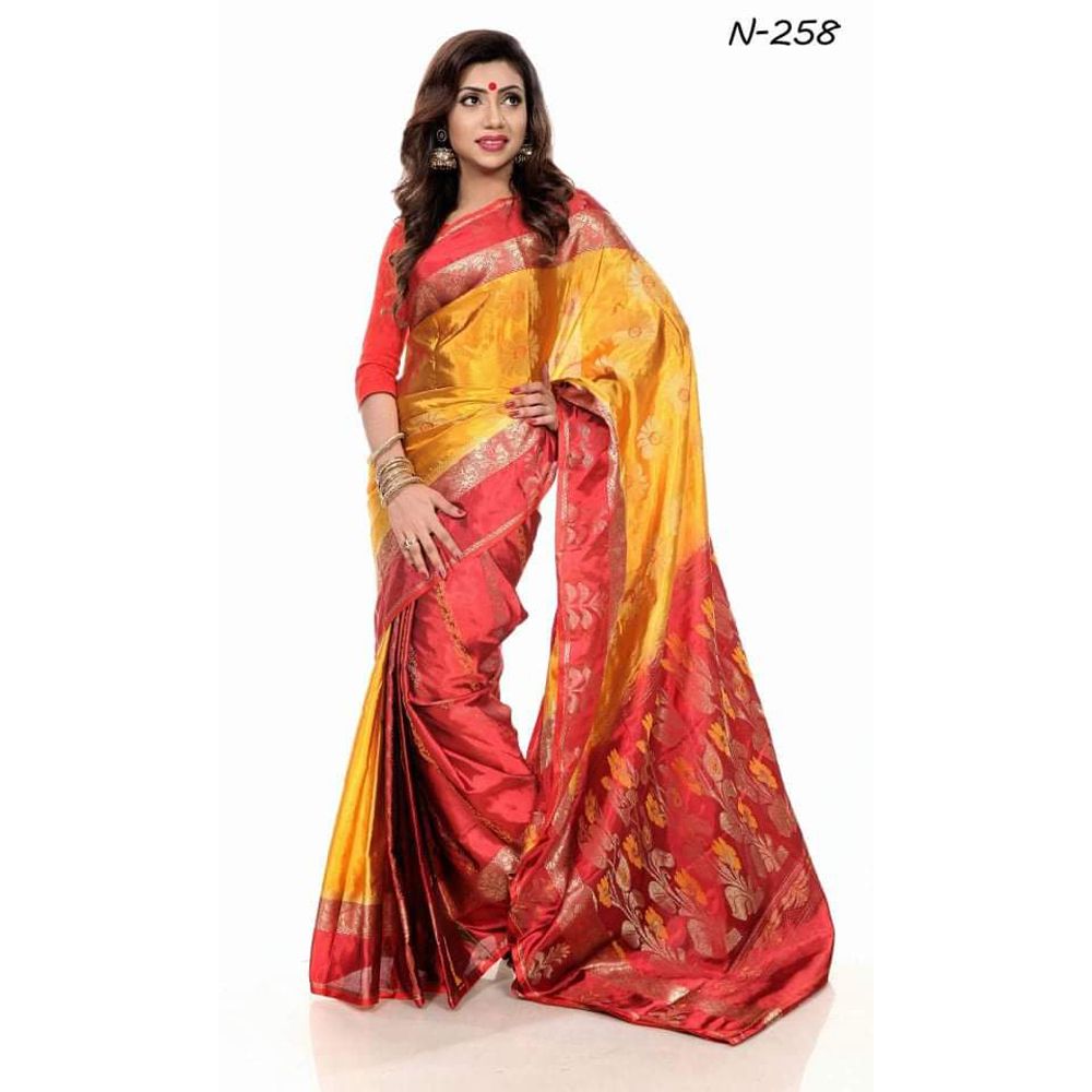 Multi Color Soft Silk Saree for Women