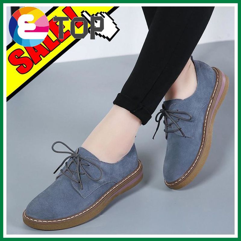 Fashion Women Shoes Flat Shoes For Women Oxfords Lace-Ups Shoes For Women Casual Shoes Rubber Shoes