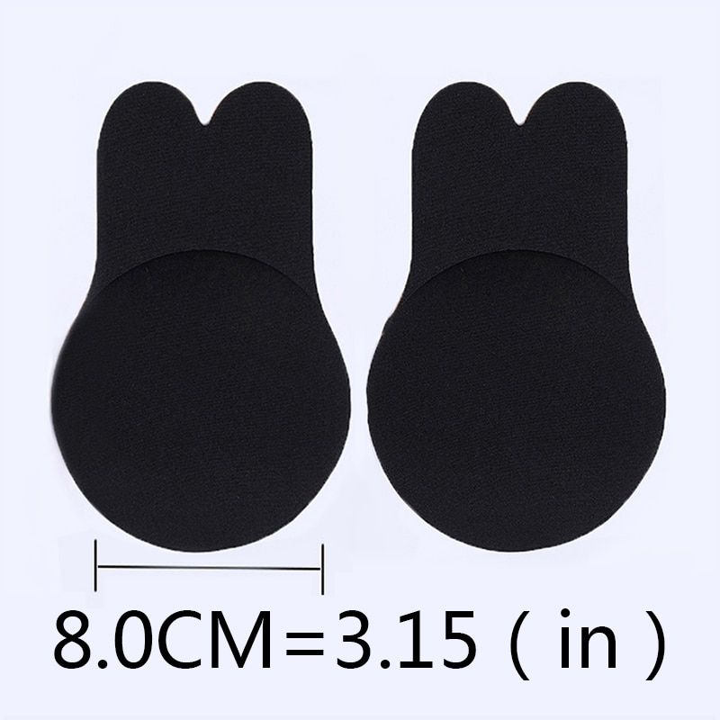 CDJLFH Strapless Bras Women  Invisible Push Up Sticky Bra Self Adhesive Silicone Brassiere Rabbit Bra Dress Wedding Bralette