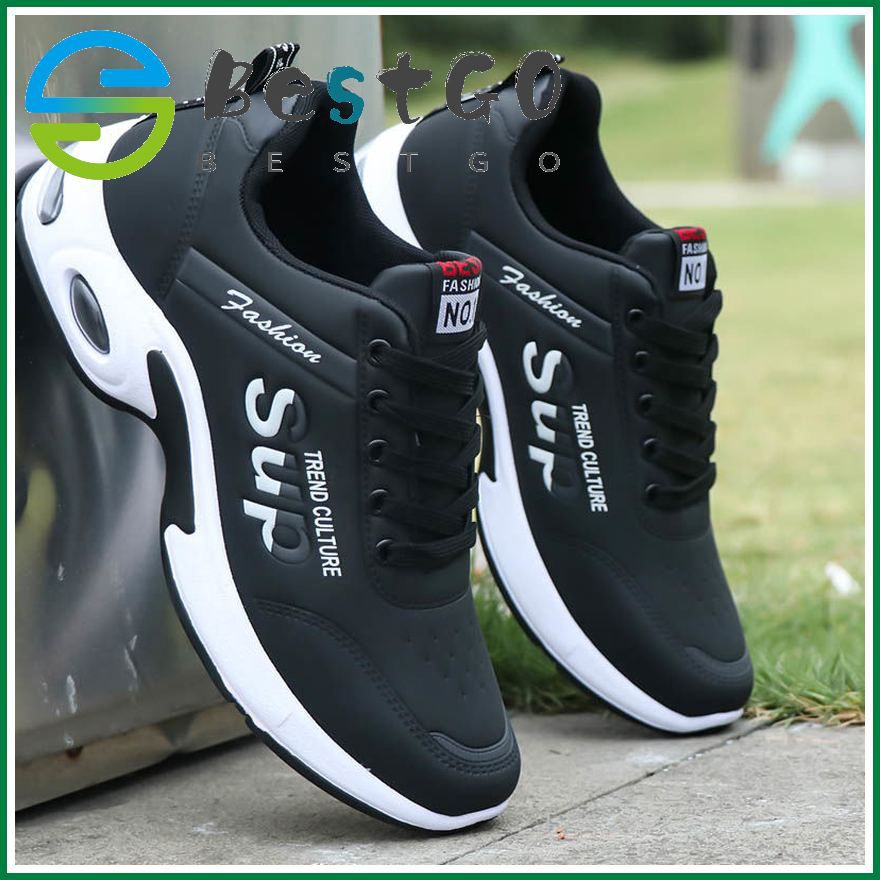 Desert Camel 【Ready Stock】 SUP Running Shoes For Men Deodorant Leather Shoes r Cushion Sneakers Outdoor Sport Sneakers Korean Casual Wild Fashion Shoes Kasut