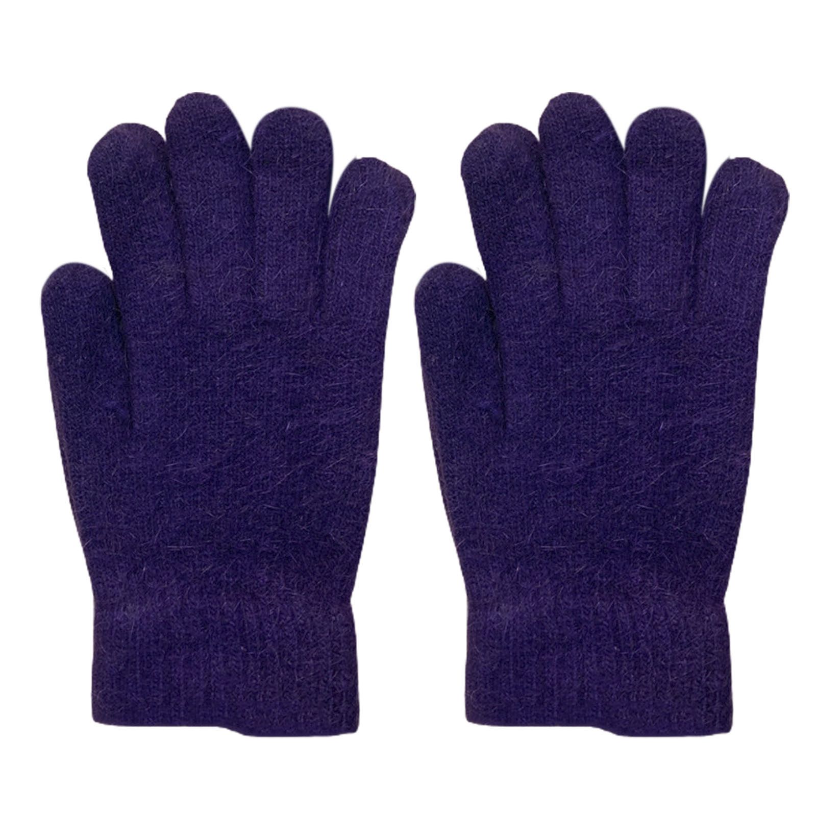 Full Finger Gloves Ribbing Men Women Cycling Plush Gloves