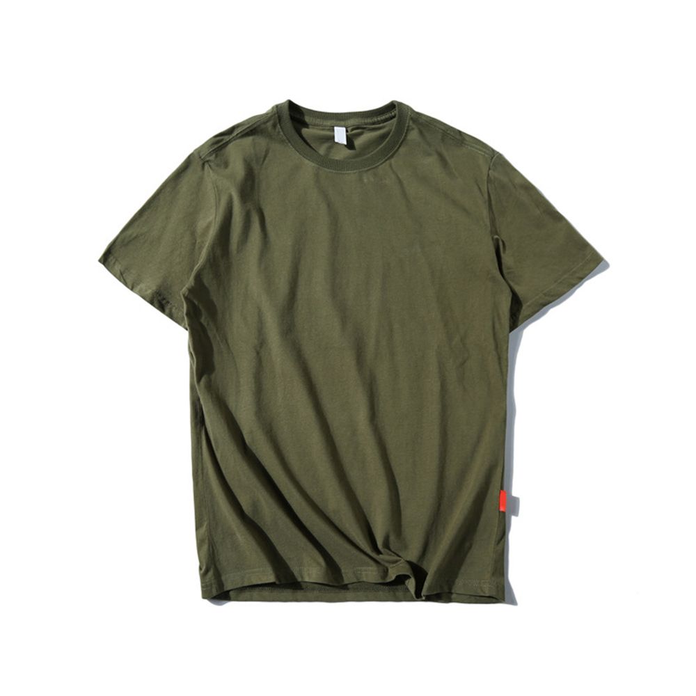 Summer Men Casual Short Half Sleeve O Neck Solid Color Soft Loose T-shirt Top