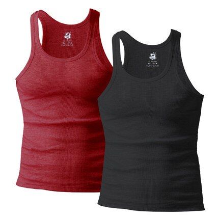 2 pieces/Pack Men Tatops Cotton Breathable Jogger Vest Slim Rib UnderShirt Male Clothing Summer Singlets Tees