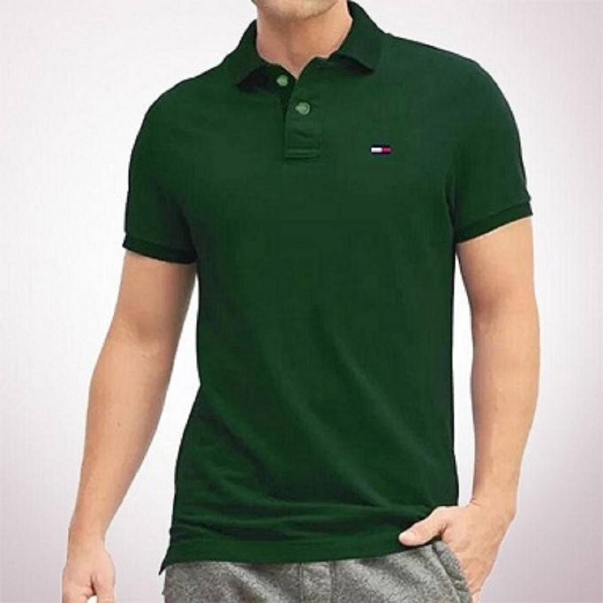 Green New staylish cotton polo