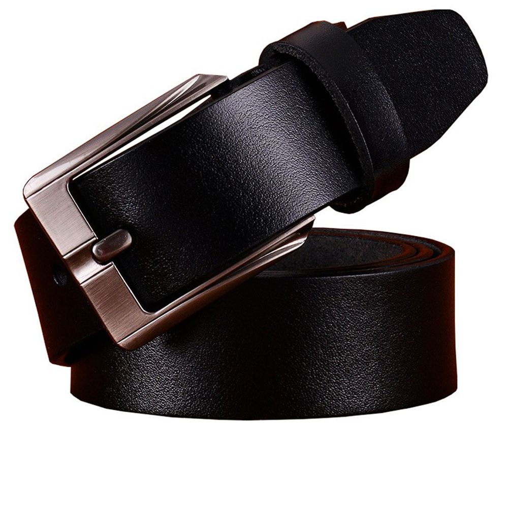 Casual leather belts for men Luxury wide pin buckle man belt Quality second cow skin waist strap male Width 3.8