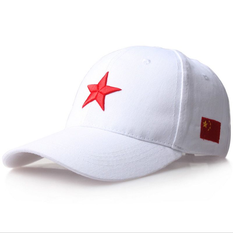 jiangxihuiyian Brands 2018 Hot cotton red star baseball cap pentagram leisure 3color 1pcs brand arrive