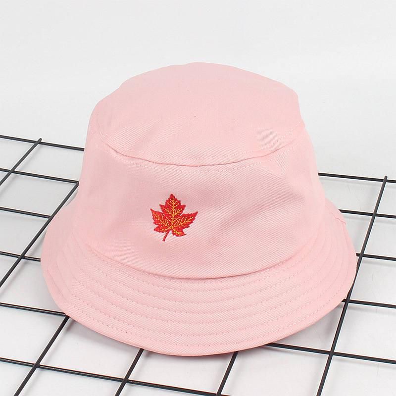 2019 Cotton Leaf embroidery Bucket Hat Fisherman Hat outdoor travel hat Foldable Sun Hats for and Women 537