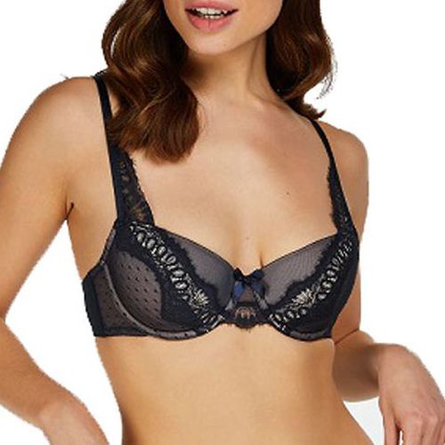 Woman lingerie, light padded, demi coverage, preformed underwire bra -blue, best bra in Bangladesh online