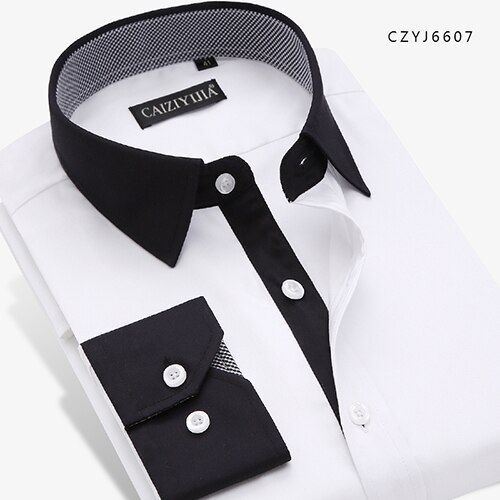 high grade 100% cotton smooth soft comfortable long sleeve button turn down collar slim fit business mens dress shirts