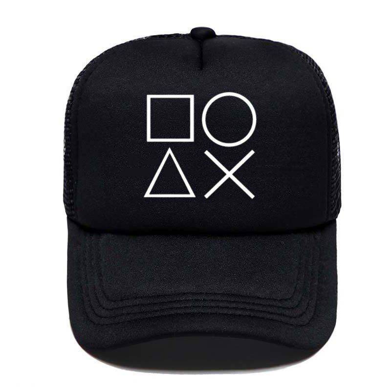 Creative Print Summer Baseball Playstation Controller Women Men Unisex Parent-child Hats Mesh Visor Outdoor Sun Hat