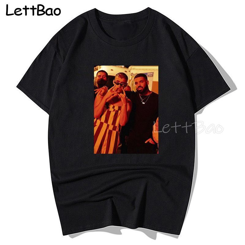 Bad Bunny 100% Cotton Men T Shirt Hop Tees Streetwear Cool Mens Clothing Oversized T-shirt Harajuku T Shirt for Men O-neck
