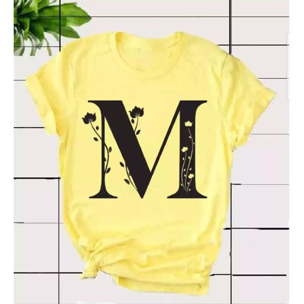 Synthetic alphabet T-shirt for men