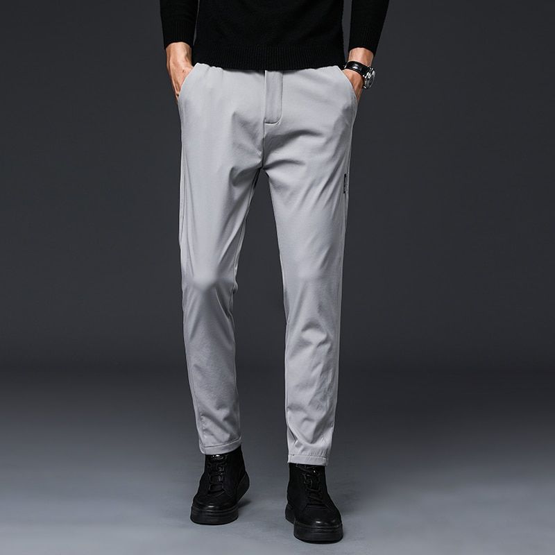 Autumn Men's Casual Pants Men Slim Fit Work Elastic Waist Jogger Pant Outdoor Long Trousers Sweatpants Male Plus Size 38