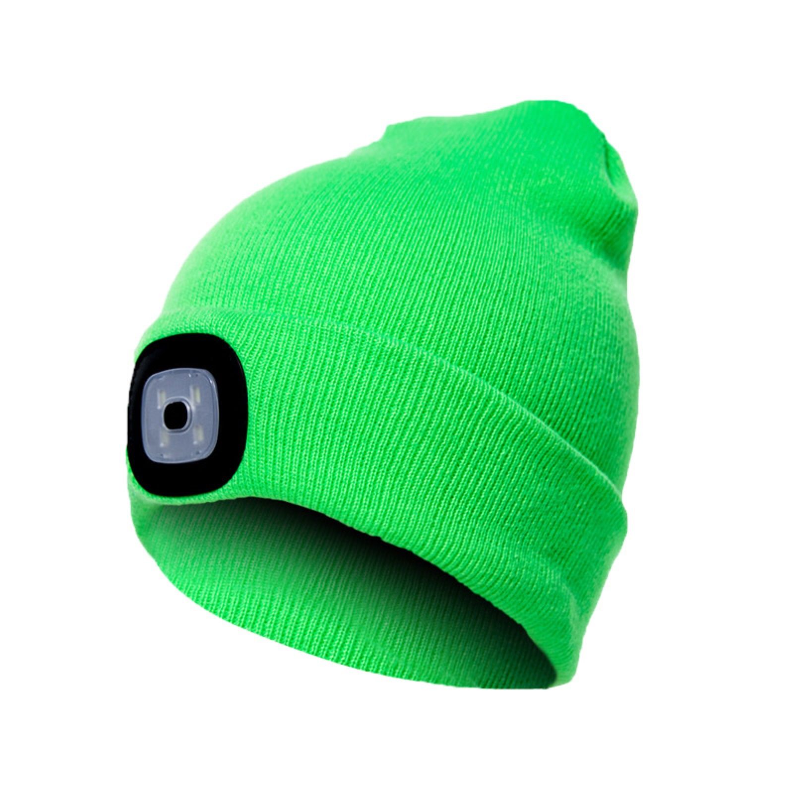 Beanie Hat Knitted USB Headlight Hat