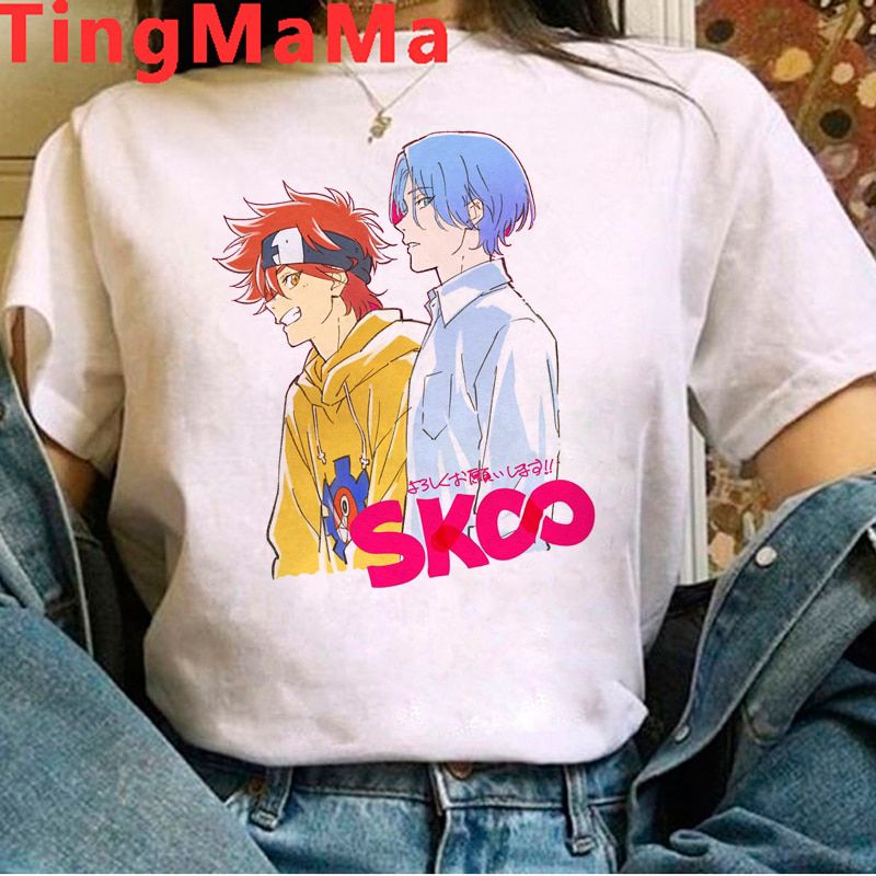 New Japanese Anime SK8 TInfinity T Shirt Men Kawaii Cartoon Skateboard Boys Graphic Tees Harajuku Uni Tops T-shirt Male