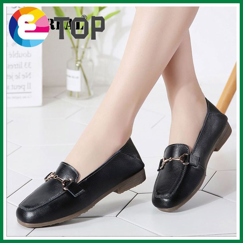 Flat Shoes For Women Leather Shoes Korean Slip On Loafers Office Women Casual Shoes Flats Women Shoes