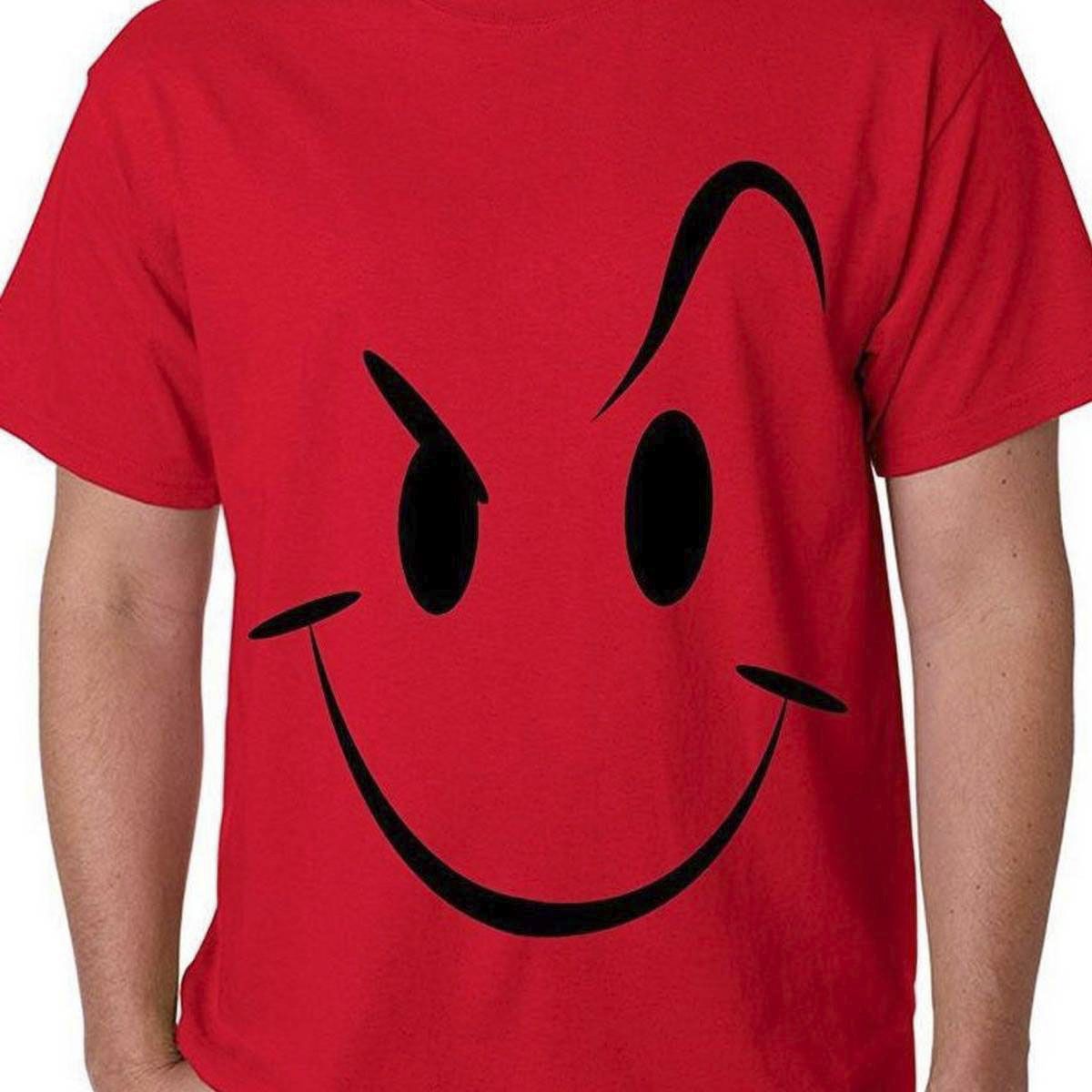 Red Cotton Short Sleeves T-Shirt for Men