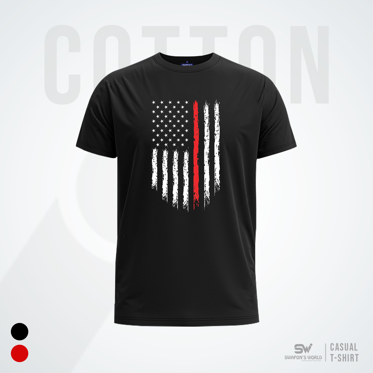 Black Cotton Half Sleeve T-Shirt for Men Code- SW3907T - T Shirt For Men