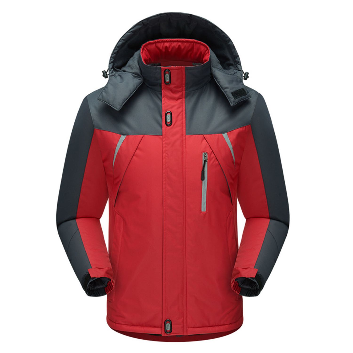 Winter Down Coat Invisible Zipper Neck Wrap Outdoor Down Coat