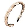 Sweet Women's Wavy Hair Hoop Faux Pearl Rhinestone Inlaid Headband Headwear