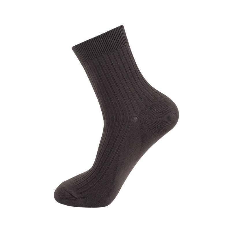 Yfashion 5 Pairs  Of  Men's  Cotton  Socks  Deodorant  Striped  Solid  Color  Sports ddle ube Socks color