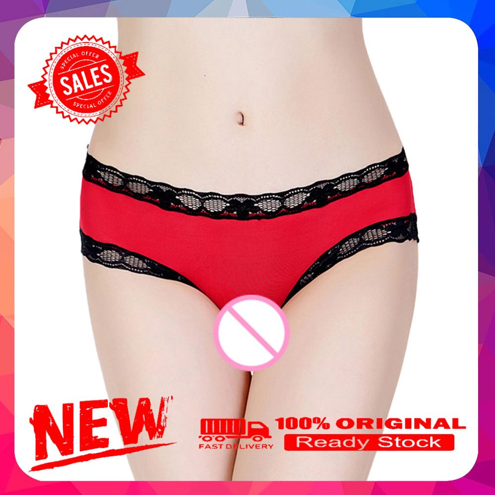 Women  Low Waist Bowknot Hollow Out Lace Panties Briefs Erotic Underwear