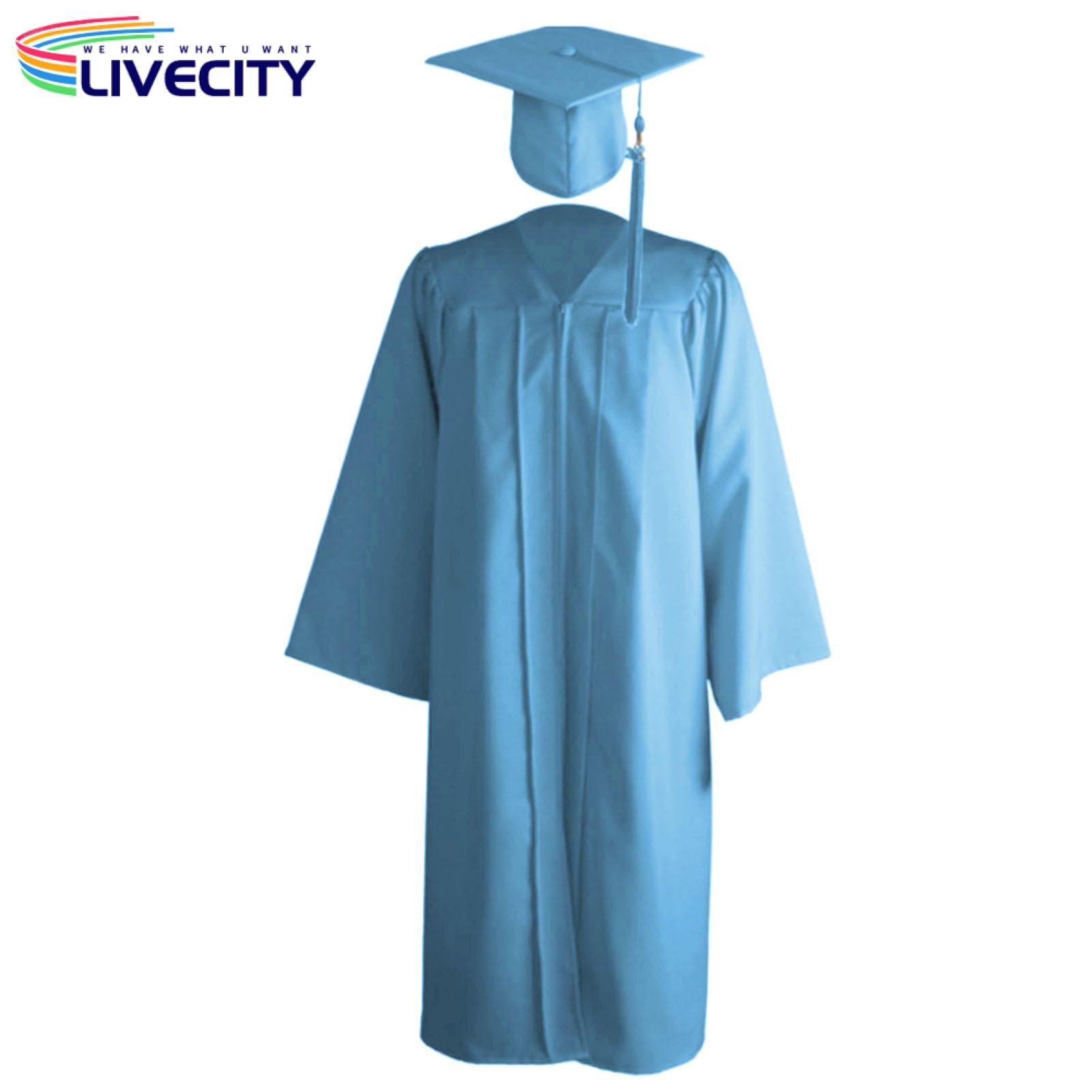 Academic Robe Set Pure Colors Lightweight Academic Gown Set