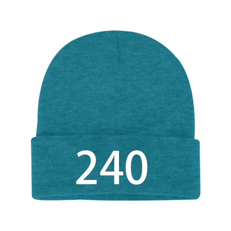 Hot Squid Game UniWomen Men Knitted Hat Winter Autumn Outdoor Party Hats Tide Hop Caps Cuffed Beanies