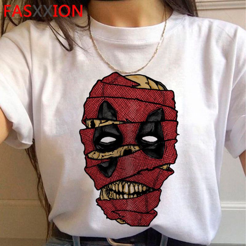 Deadpool Funny Cartoon Graphic T-shirt Men Kawaii Anime Uni T Shirt Cute Streetwear Casual Tshirt Hop 90s Top Tees Male