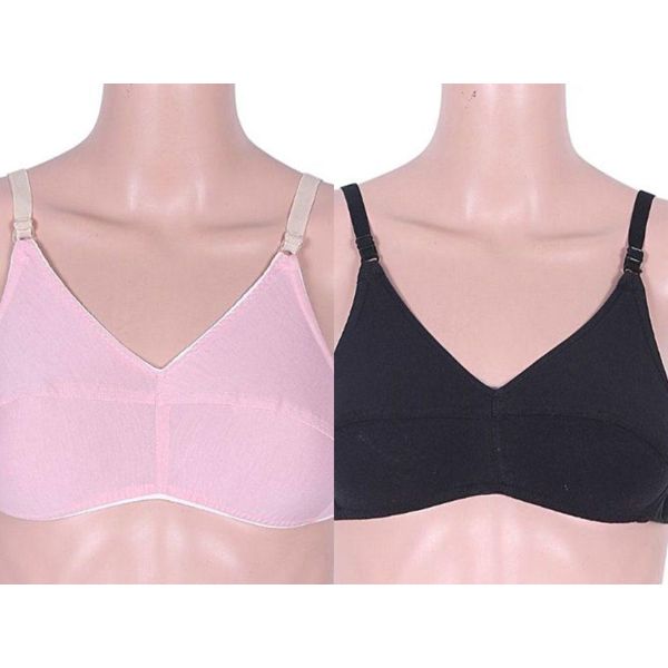 Multicolor Cotton Bra For Women 2 pcs