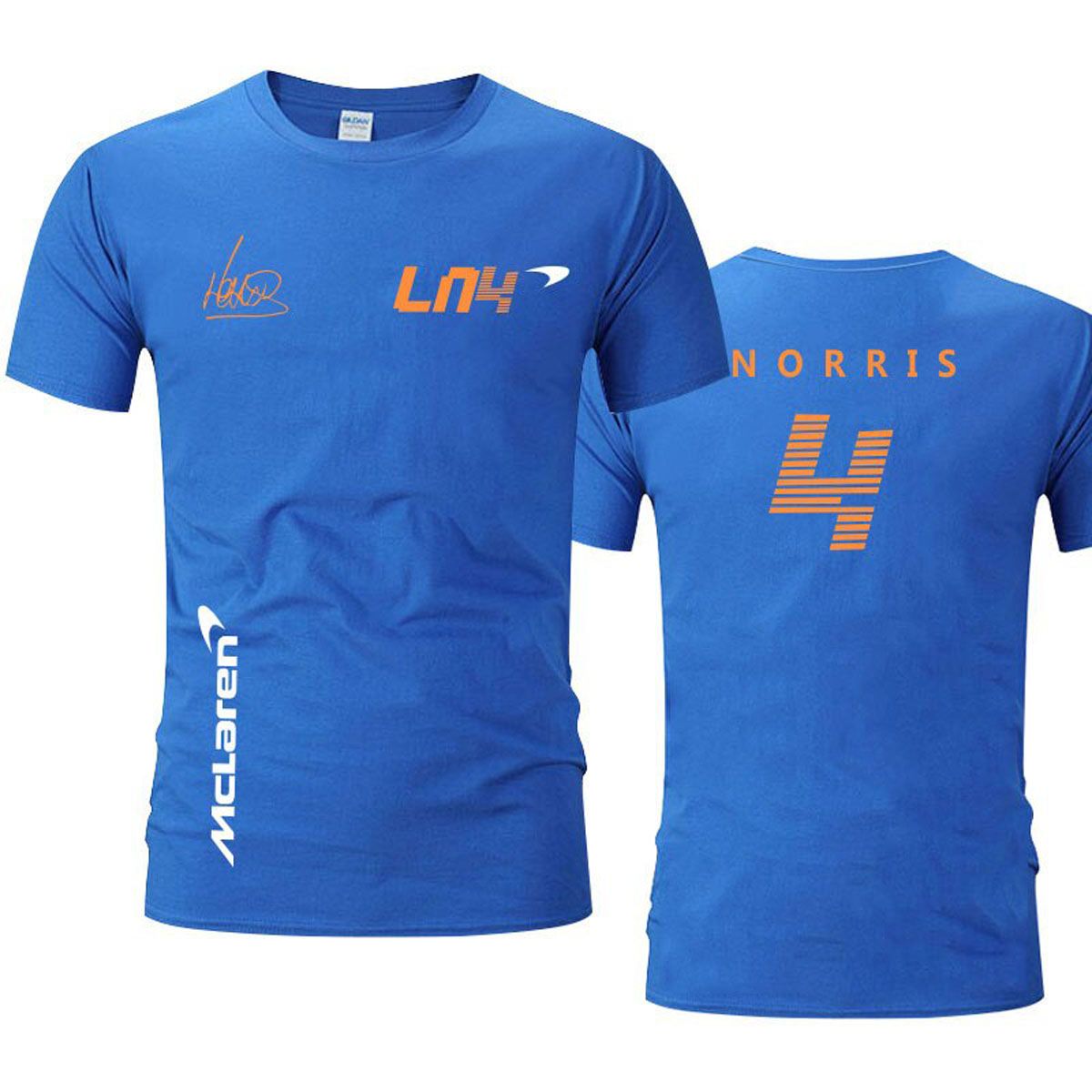 Racing Club Formula F1 Summer T-shirt for men and women, solid color short-sleeved top, Lando Norris McLaren team logo T-shirt