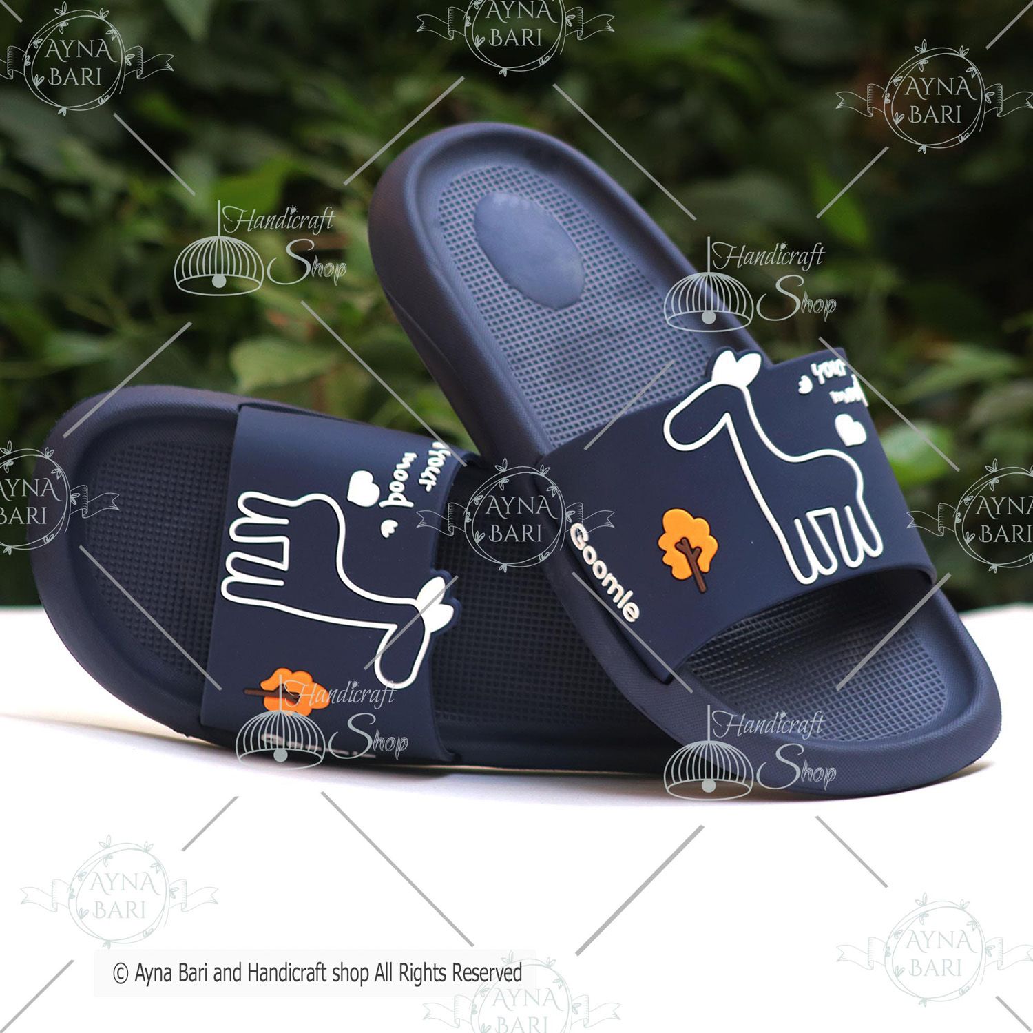 Eid Collection | Slides Slipper | Goomle-Your Mood | Graffiti Design | Light weight  | Slides for Boys and Girls | Handicraft Shop
