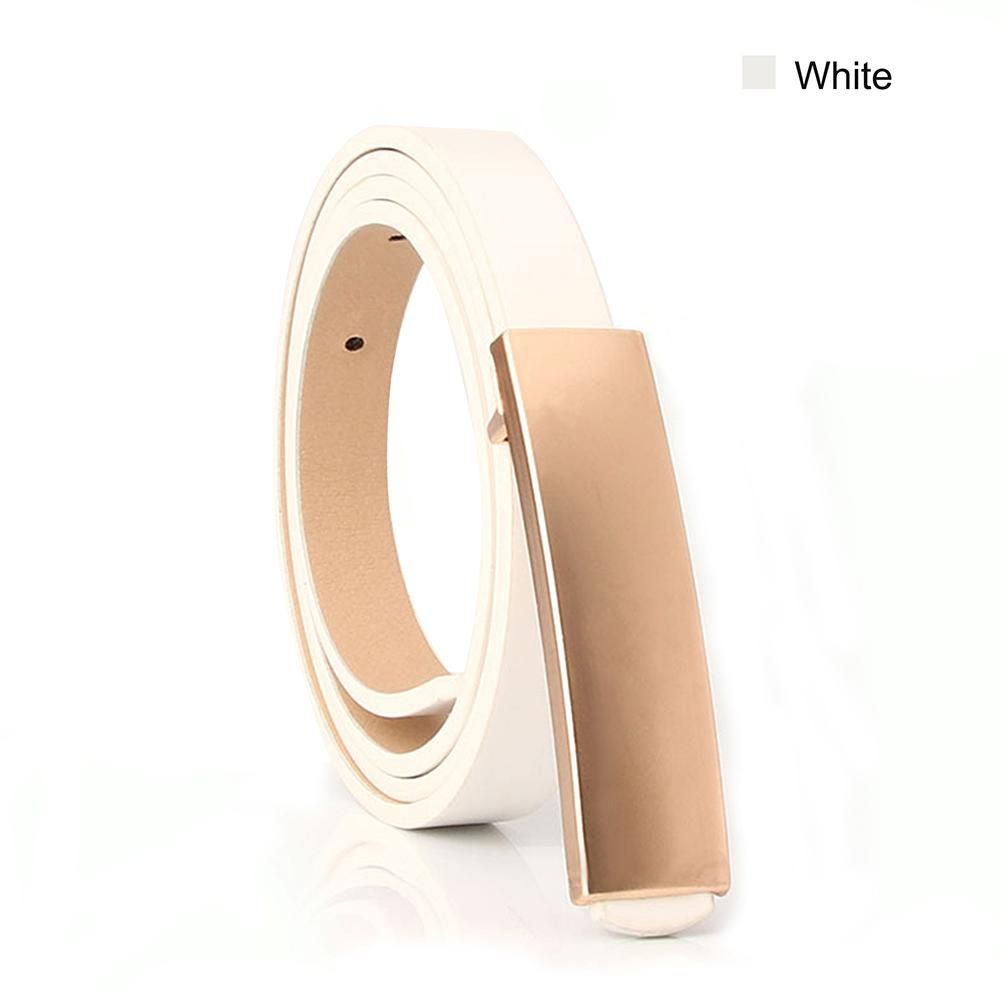 New Hot Simple Versatile Ladies Belt Material PU Metal Button Waistband High Quality Belts Female