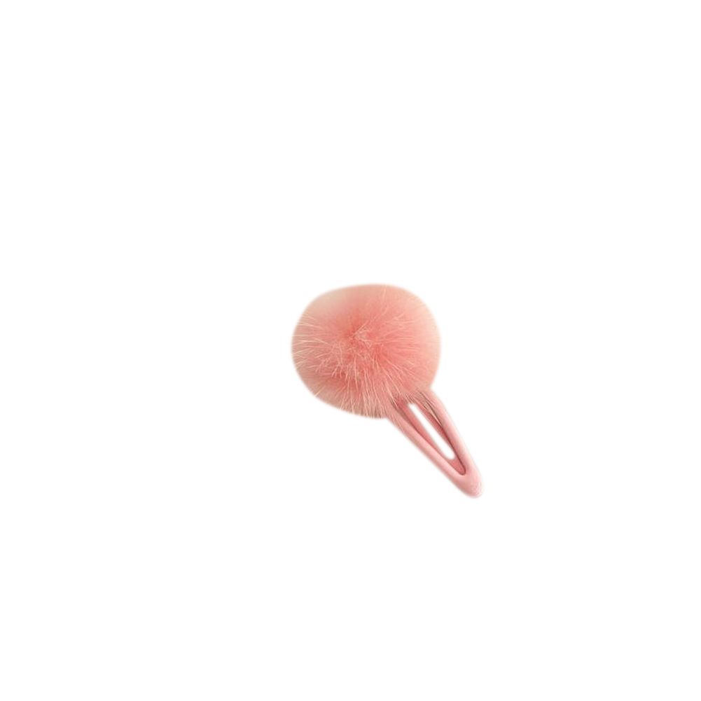 Yfashion Hair  Clip Cute hree-dimensional Plush Ball Ornament Non-slip Side Clip s Clip Hair Accessories color