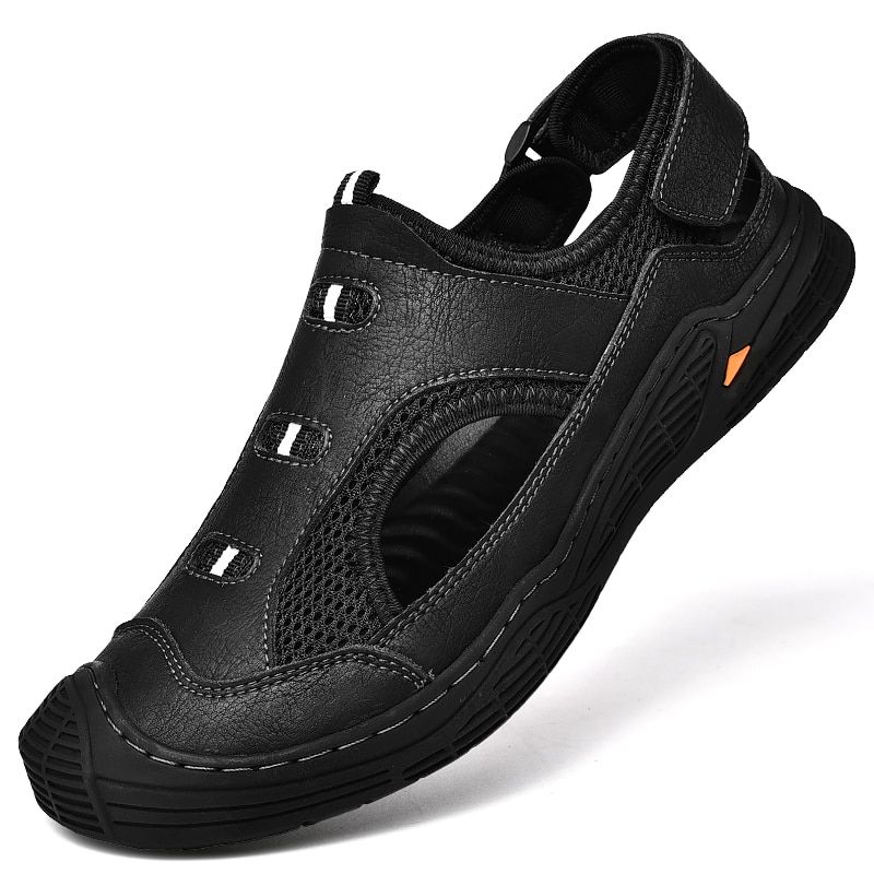 Summer Men Sandals  Leather Men Casual Shoes Handmade Designer Beach Shoes Outdoor Fashion Men Slippers Ztos Hombre