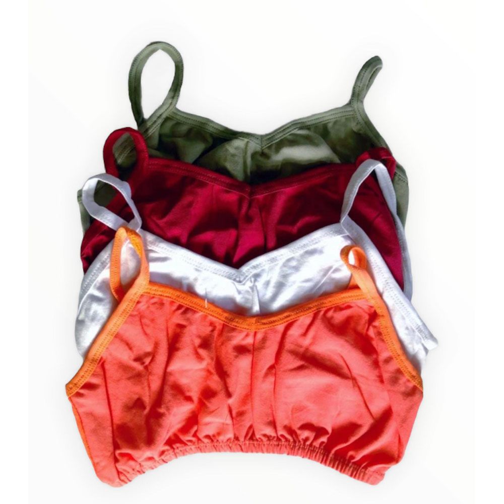Combo Pack Of 4 Super Soft Cotton Bra  for Girls - Bra - Bra - Bra - Bra For Girls - ব্রা