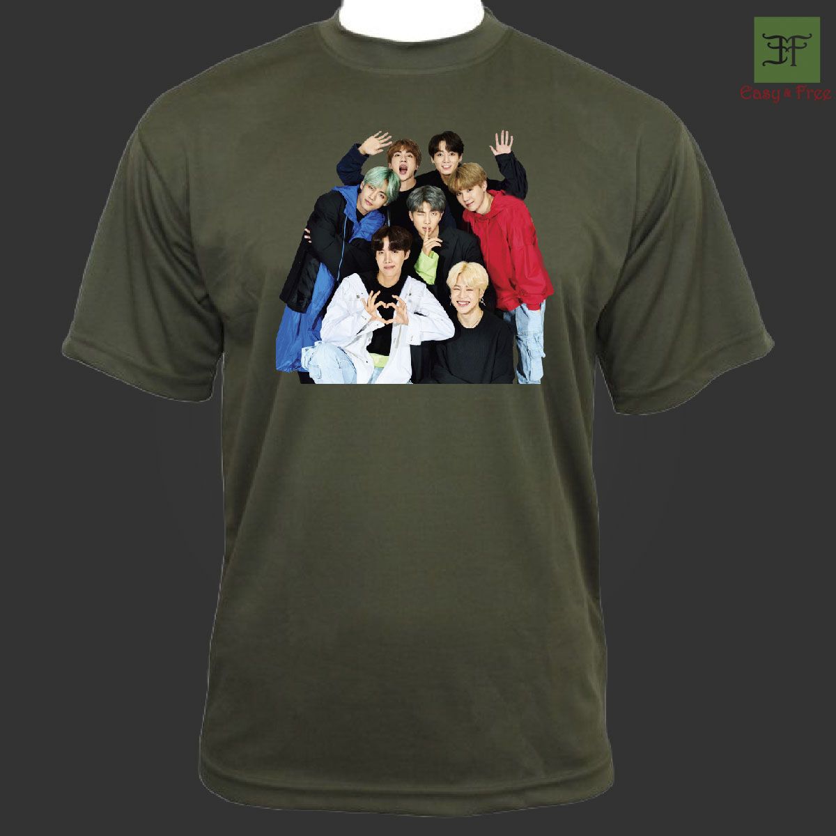 BTS Permanent Graphic Cotton T-shirt for Men or Women